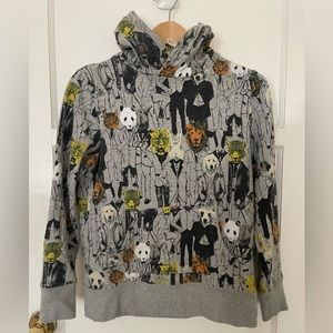 Unique animal print hoodie sweat shirt